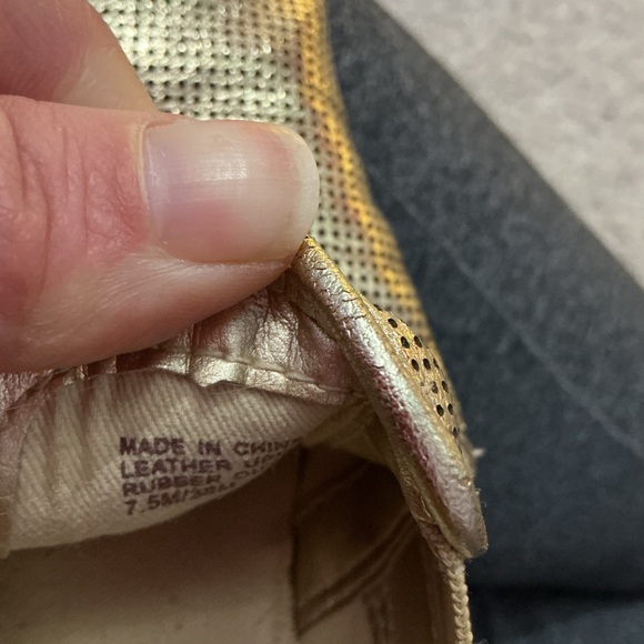 Michael Kors Gold Slip-On Loafers - Picture 10 of 10